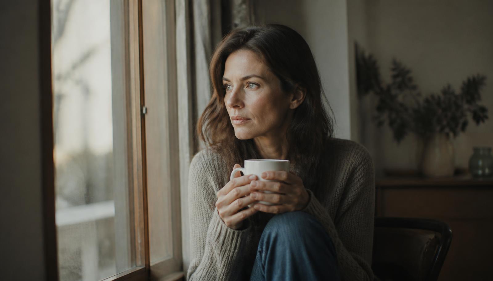 Editorial photograph representing women's hormonal health and perimenopause